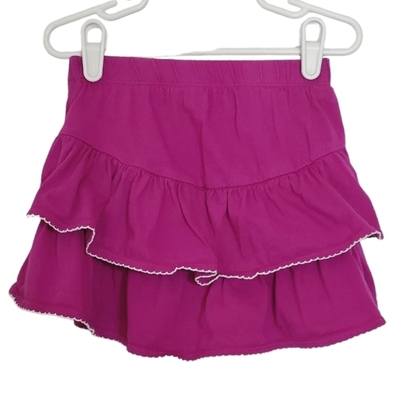 K1062 * Gymboree Girls Tiered Skirt Purple White Size 5 - Picture 1 of 6